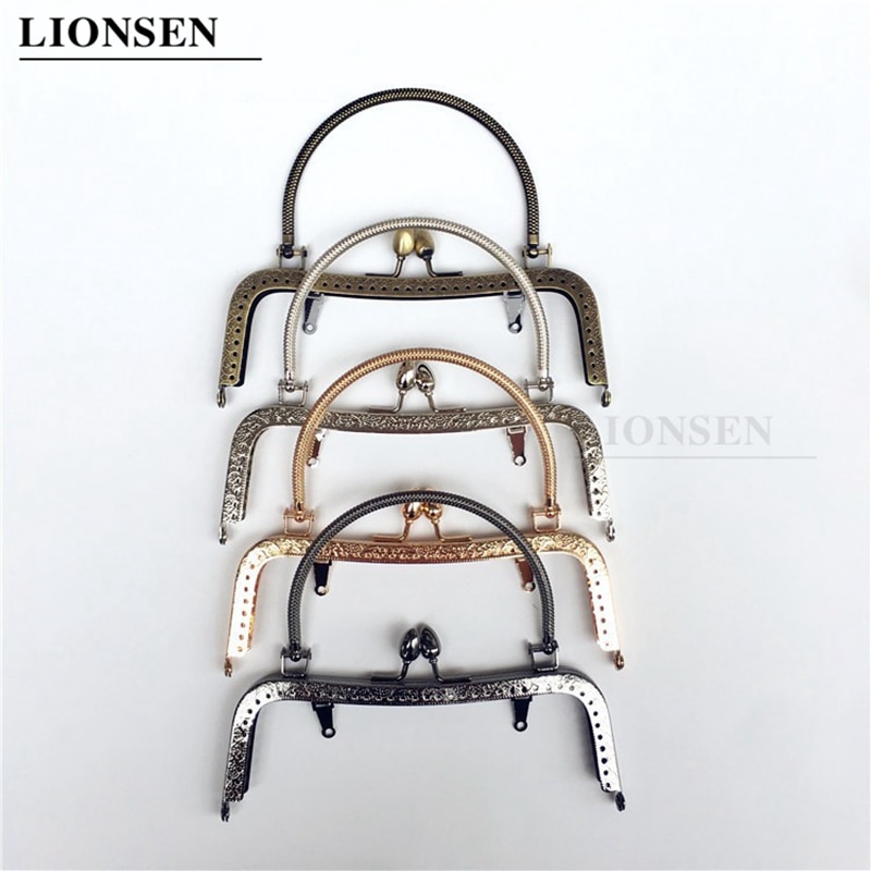 LIONSEN 16.5cm chilli pepper Head Metal Purse Frame Handle Clutch Bag Accessories DIY Kiss Clasp Lock HandBag Hardware