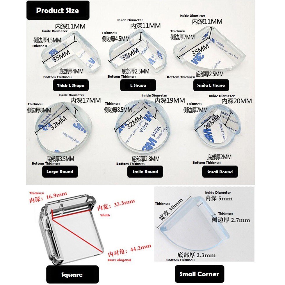 Baby Veiligheid Tabel Corner Protector Transparante Anti-Collision *