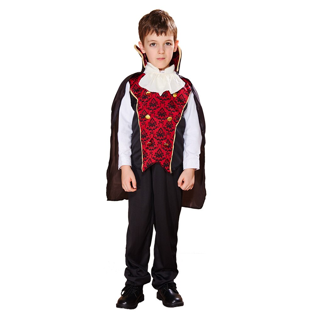 SNAILIFY-disfraz de vampiro Dracula, capa para niños, Halloween, carnaval, , fantasía,: L