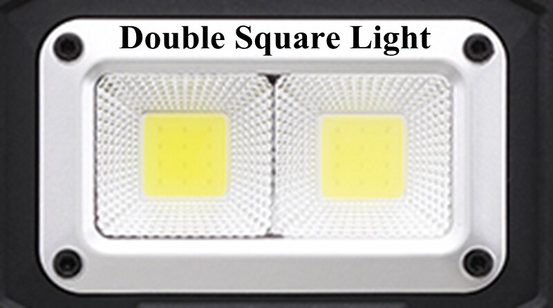 30W COB GELEID Oplaadbare Werk Licht Emergency Lamp Hand Fakkel Camping Tent Lantaarn USB Opladen Draagbare Power Bank Zoeklicht: Square / Geel