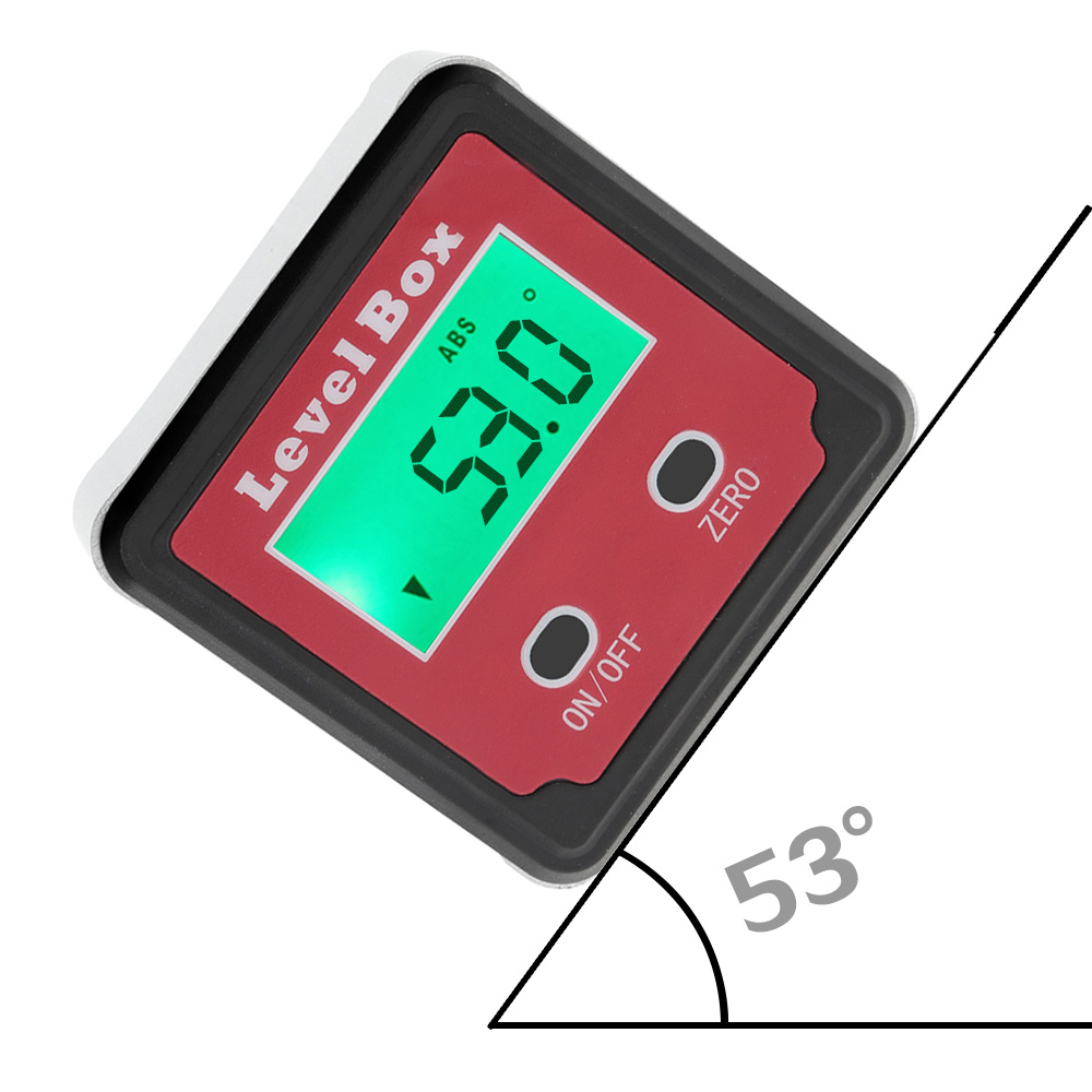LCD Digitale Inclinometer Waterpas Box Vierkante Gradenboog Elektronische Goniometer Inclinometro Magnetische Bevel Box Hoek Meter