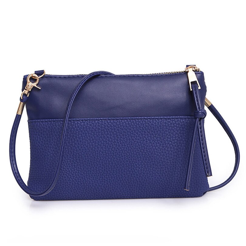 HTNBO Mulheres Messenger Bags Moda Bolsa Bolsa de Ombro Bolsa Senhoras Moeda Sacos de Telefone Bolsa Pequena Praça A30: Azul