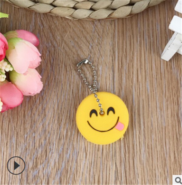 1PC Key Top Cover Cap Topper Keyring Cute Animal Multi Color Soft Plastic Key Cover for House Room Box Keys: 12