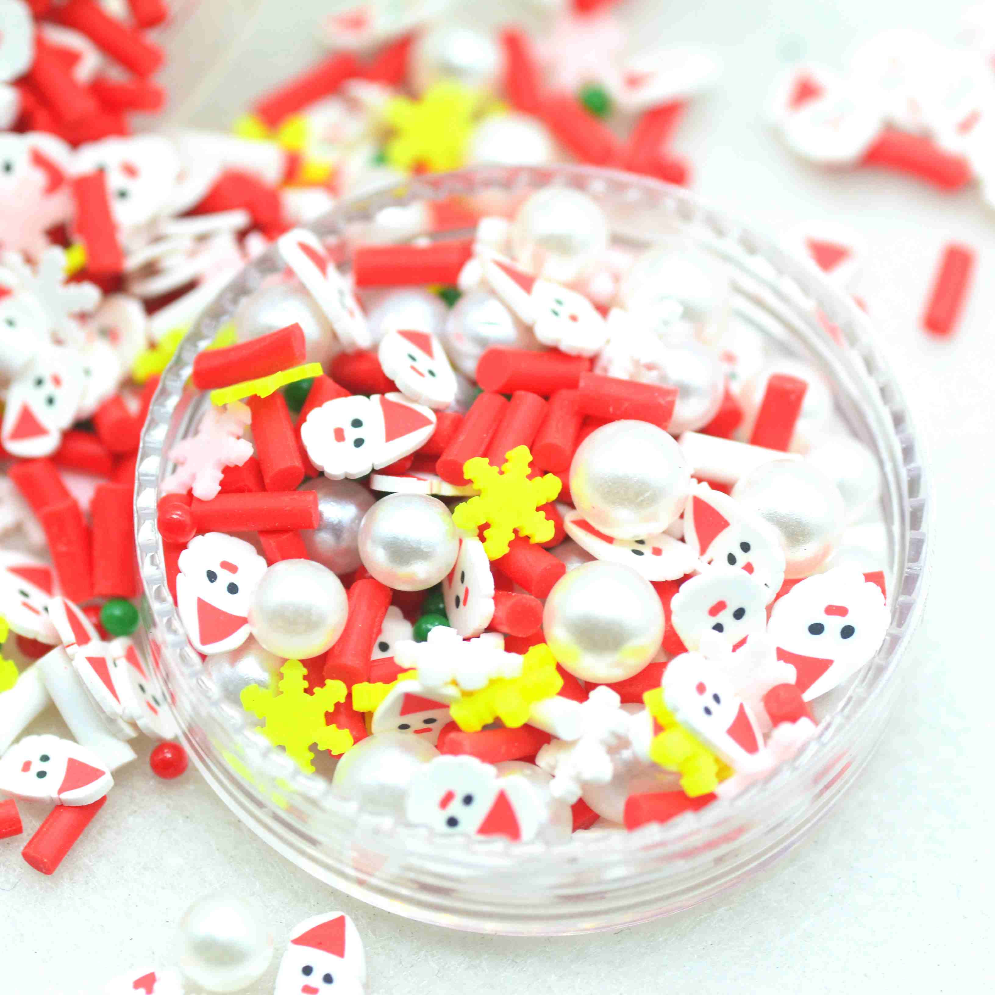 Polymer Clay Christmas Party Decoration Sprinkles-Christmas Arts Crafting Supplies-Soft Clay Nail Embellishments