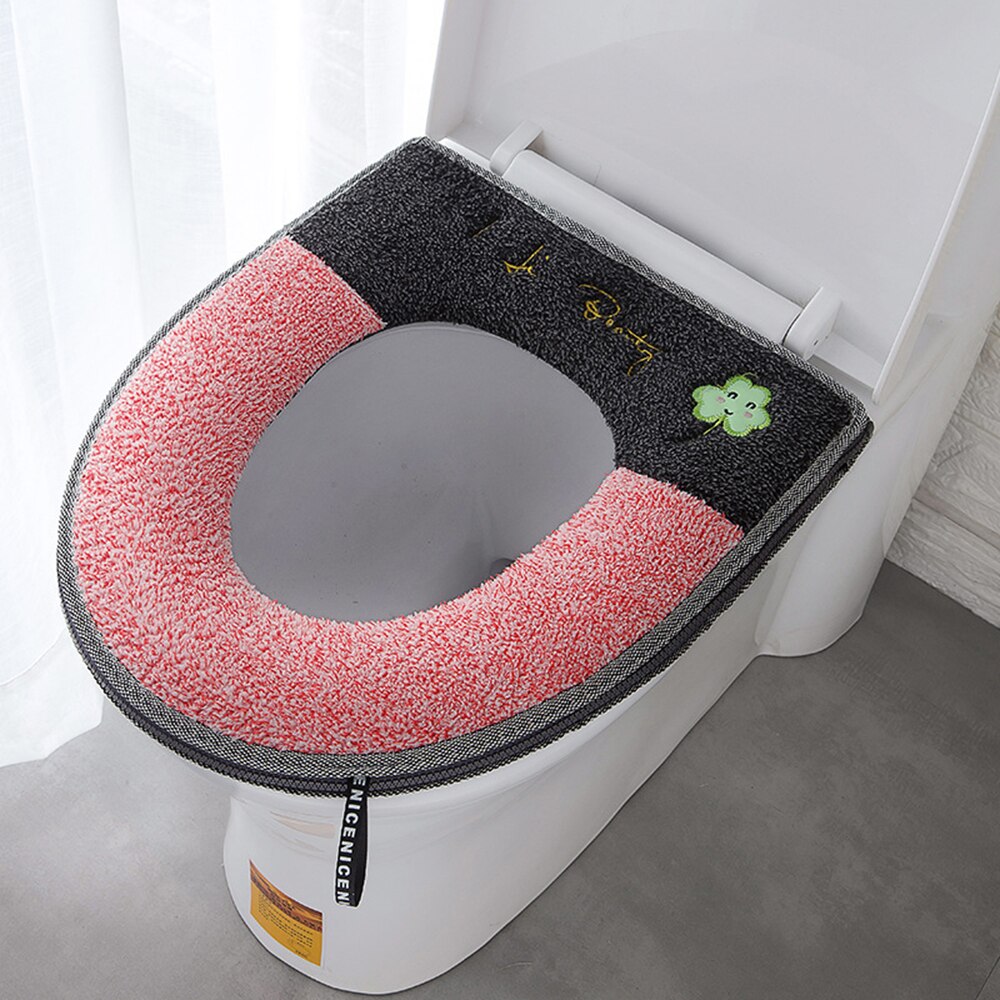 Neue Reißverschluss gepolstert Wc Sitzkissen Schlecht Warme Weiche Wc Abdeckung Sitz Deckel Pad schließt Schutz Badezimmer Zubehör einstellen