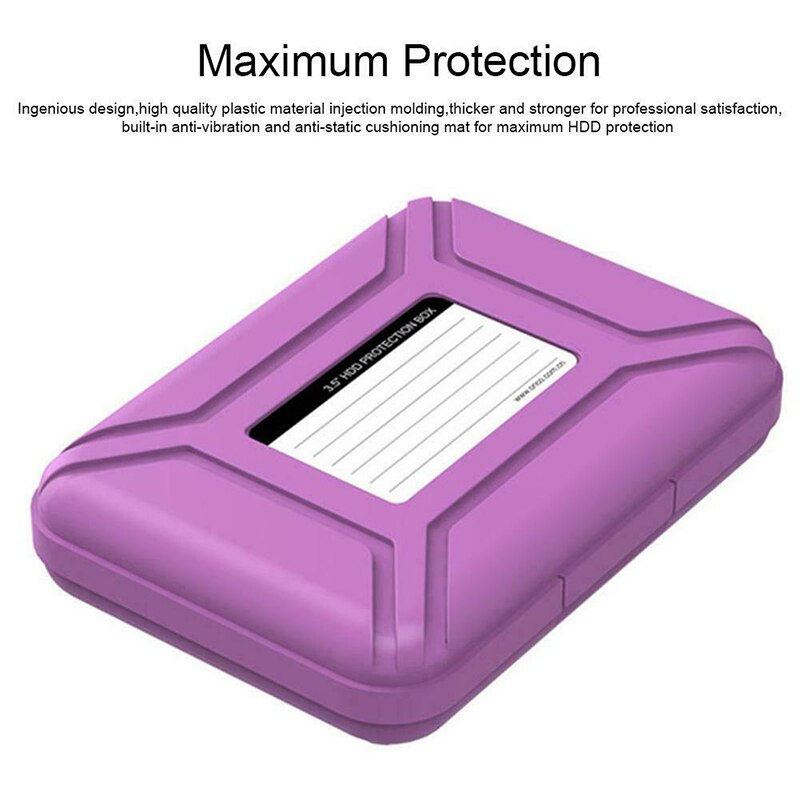 Boîte de protection pour disque dur externe de 3.5 pouces, support de rangement de fournitures, boîte de protection pour disque dur Mobile HDD