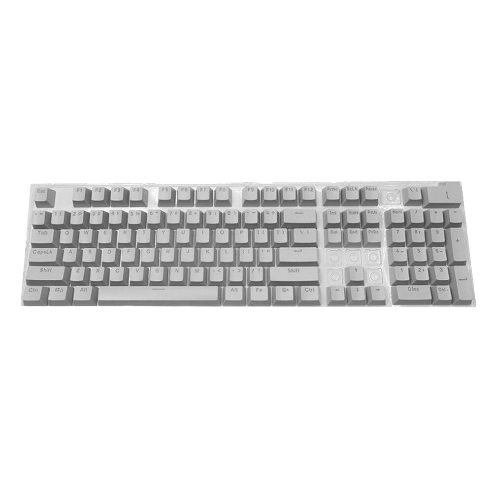 104pcs Universal Mechanical Keyboard Backlit Keycaps for Cherry MX Mechanical Keyboard Desktop Computer Ergonomic Replacement: Grey