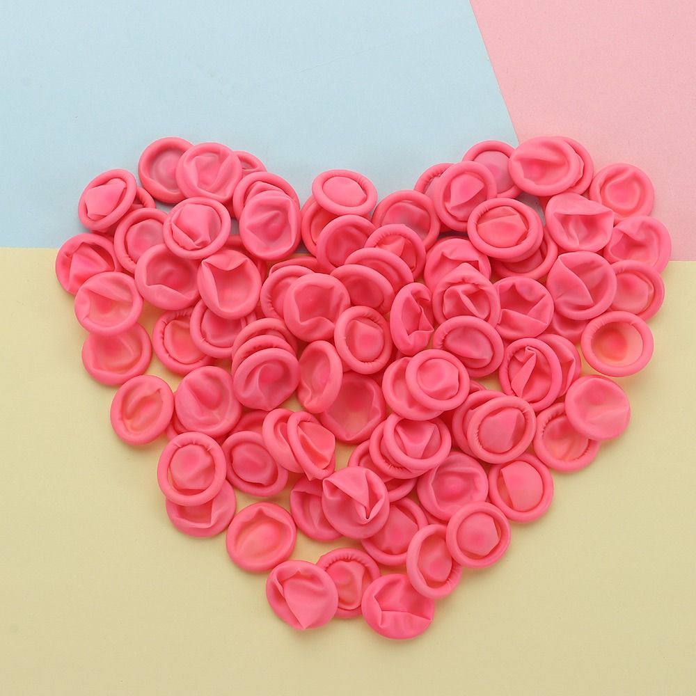 100Pcs Wegwerp Vinger Cover Rubber Handschoenen Antislip Anti-Statische Latex Vingercondoom Vingertop Protector Vinger Duim mouwen Glove