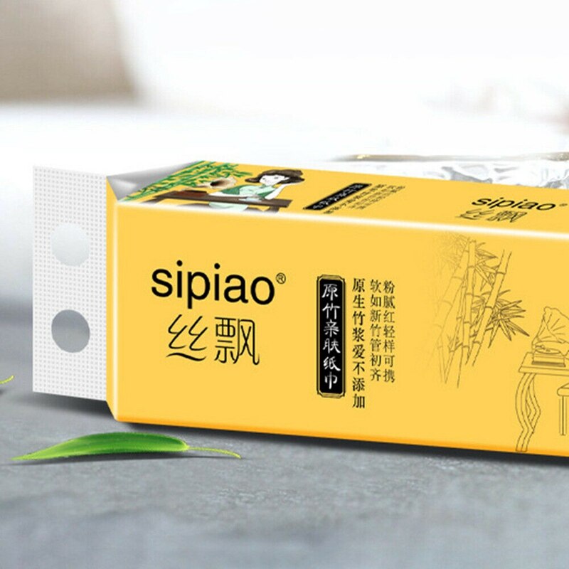 14 rullar naturligt bambumassa toalettpapper 4 lager hudvänligt badrumspapper handdukspapper hushållspapper