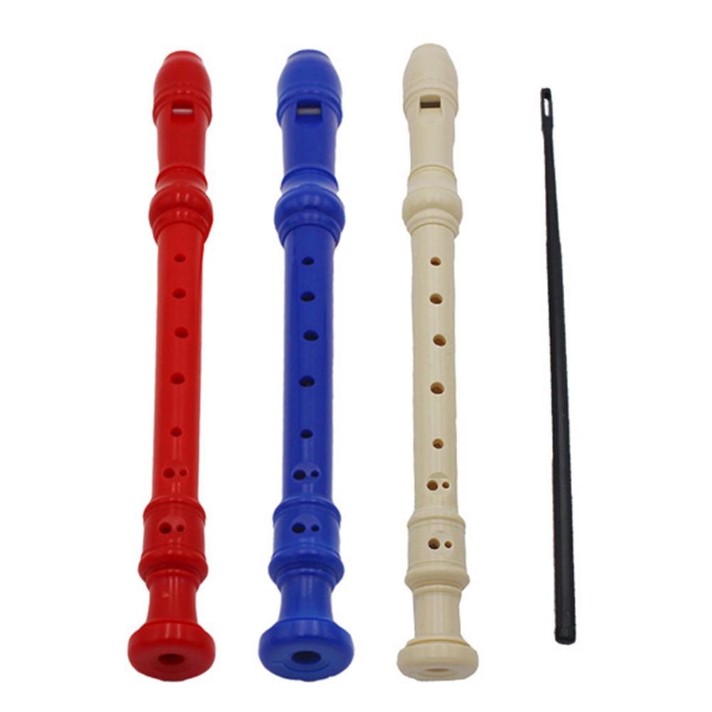 Grabador Soprano de clarinete de plástico de 8 agujeros para niños principiantes, instrumento Musical con flautas