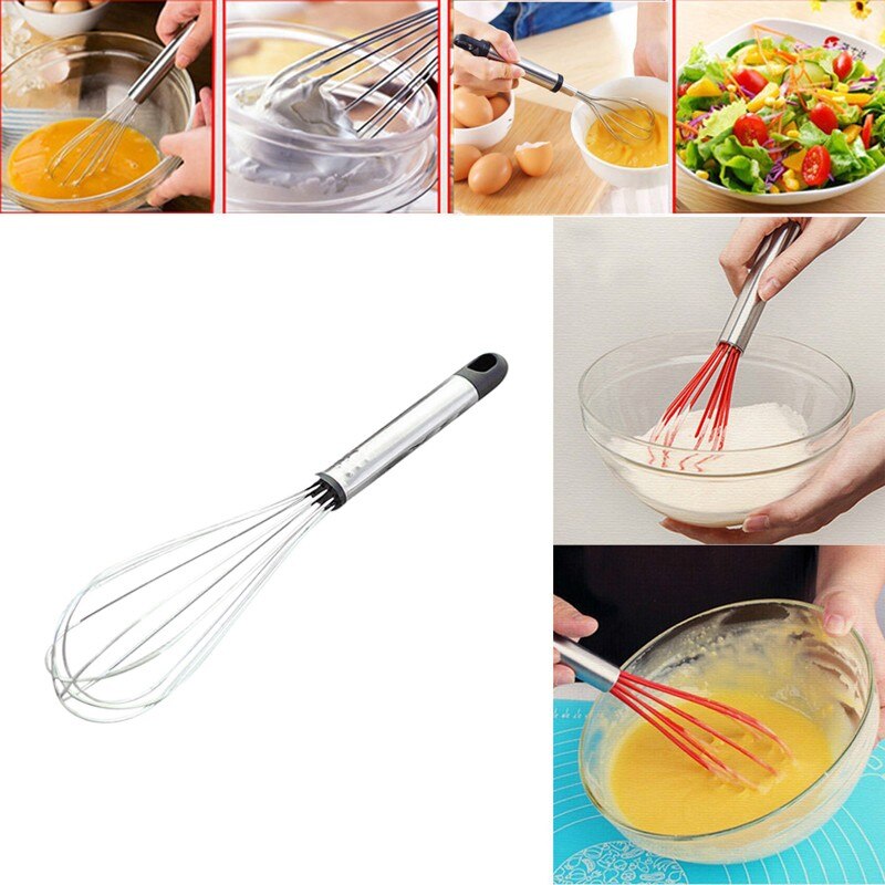 Handle Whisk Stainless Steel Kitchen Tools Mixer Wire Beater Tool Baking Accessories Herramientas De Cocina Y Gadgets