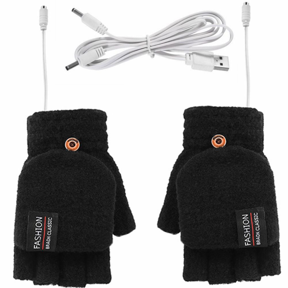 Elektriska Värmehanskar USB Uppladdningsbara - Återanvändbar Handvärmare för Vintern - Unisex: Elfenben