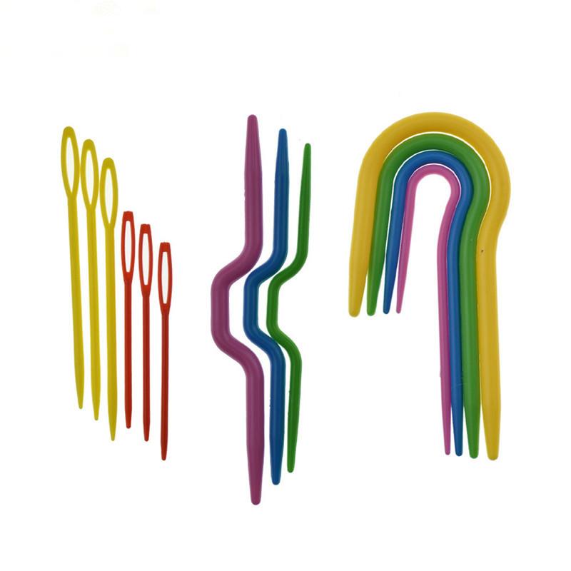 Knitting Crochet kit Needle Clip Crochet Hook Plastic Knit Stitch Craft Markers CrossStitch tool Sewing accessories Tool: 13PCS