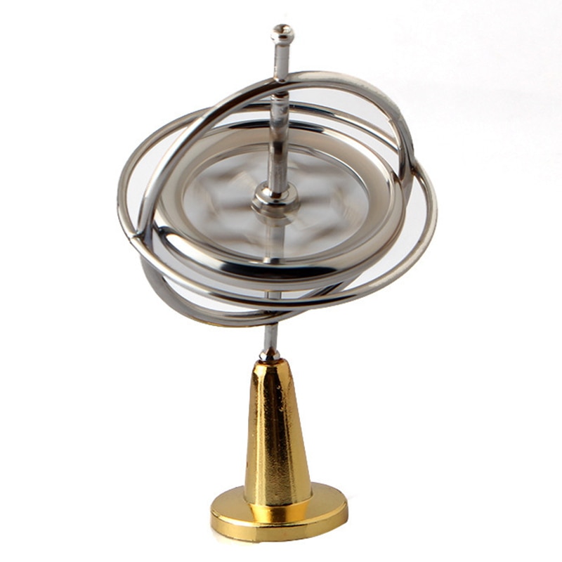 Vetenskapligt pedagogiskt metallfingergyroskop gyro topptryck lindra klassisk leksak traditionell inlärningsleksak för barn