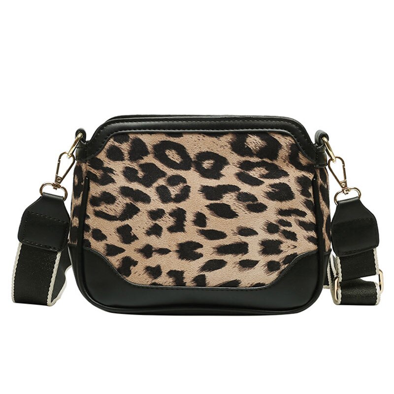 Vintage Luipaard Pu Lederen Schoudertassen Voor Vrouwen Winter Trend Streep Kleine Crossbody Bag Branded Vrouwelijke Handtassen