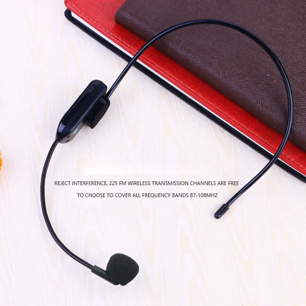 FM Wireless Microphone Headset Megaphone Radio Mic For Loudspeaker For Teaching Head Mounted Handheld 2-in-1 Wireless Microphone