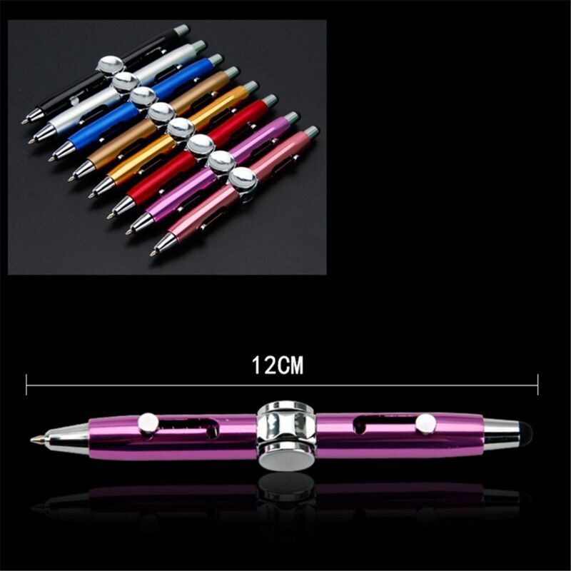 Fidget pluma Spinner antiestrés de juguete EDC Anti estrés socorro carcasa de Metal para niños adultos GXMB