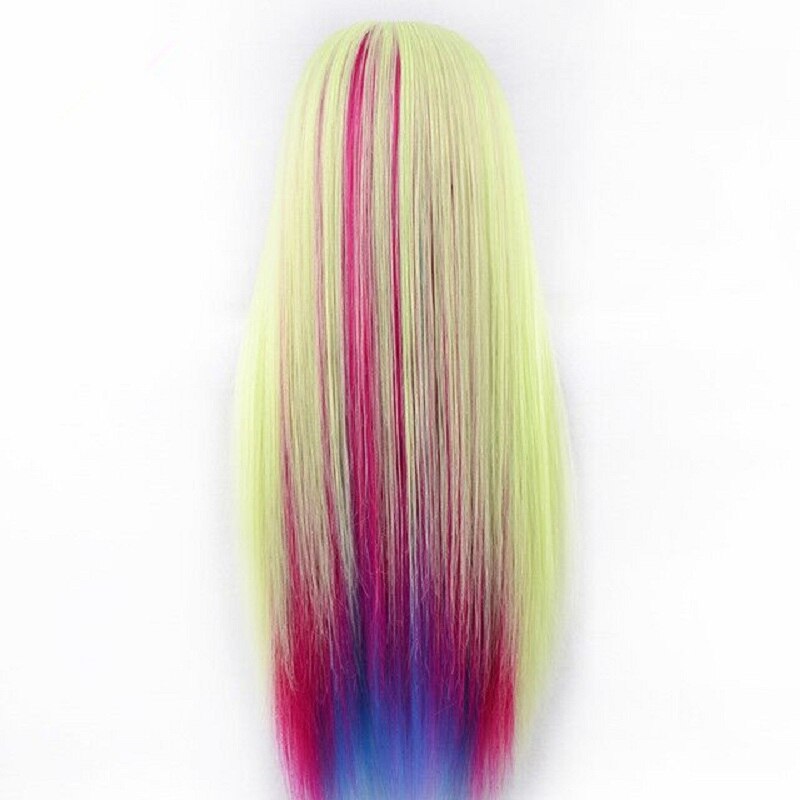 65cm syntetiske utstillingsdukkehoder for frisyrer treningsdukke med langt hår dukkedukke for frisørhode frisørdukke