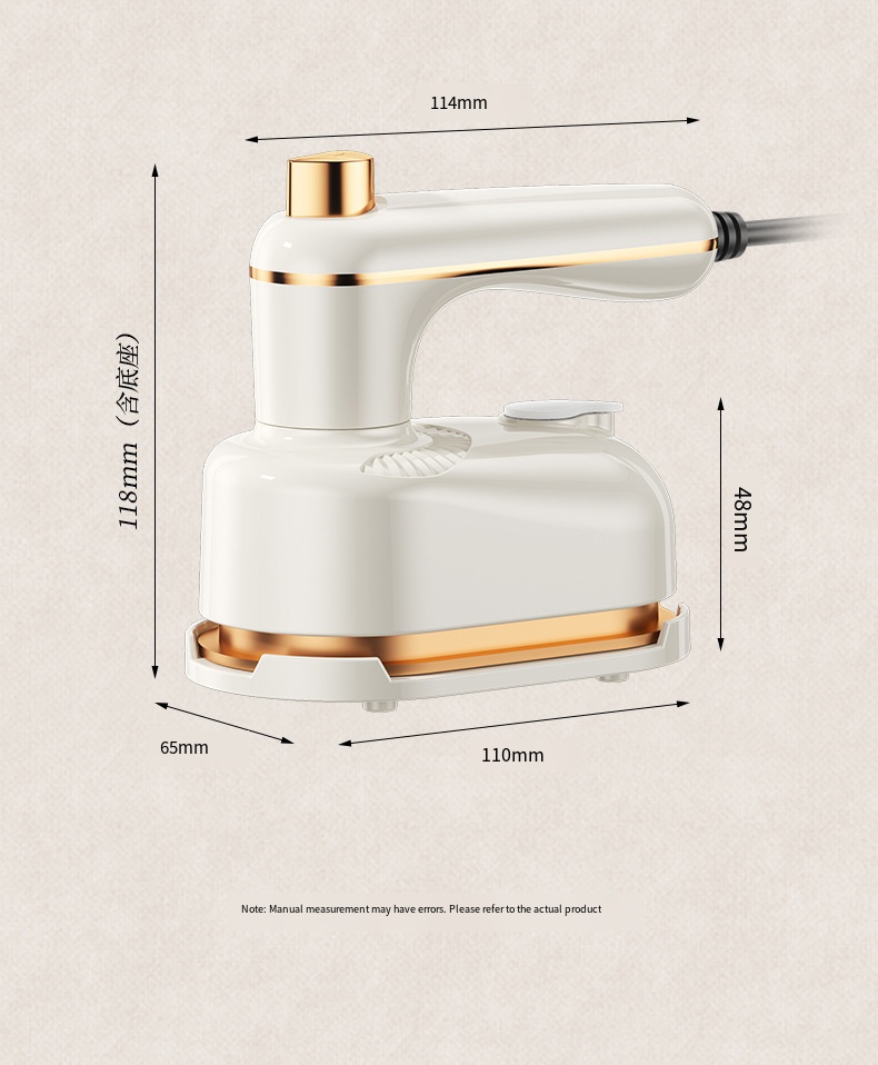 mini parownica robić ubrań, przenośne żelazko parowe robić użytku domowego i w podróży, robić prasowania ubrań, żelazko robić prasowania na mokro i na sucho.