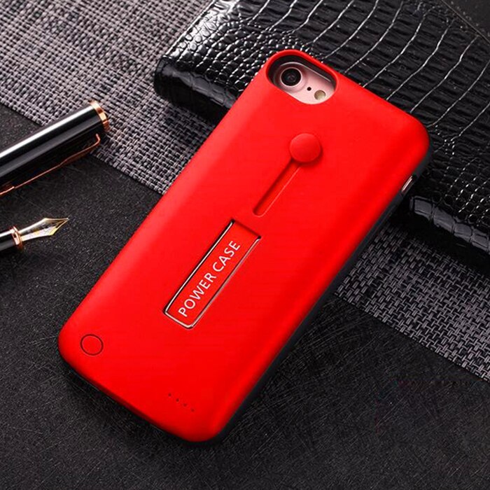 3500 mah/5000 mah magro ultra fino caso da bateria para o iphone 8 7 6s power bank carregador de backup caso para iphone 6s 7 8 plus + suporte