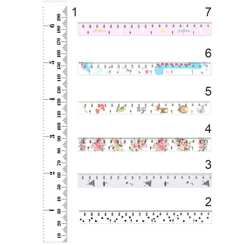 Height Ruler Hanging Growth Chart Waterproof Fabric Kids Baby Height Chart Hanging Rulers for Nursery Wall Wood Frame Home Decor