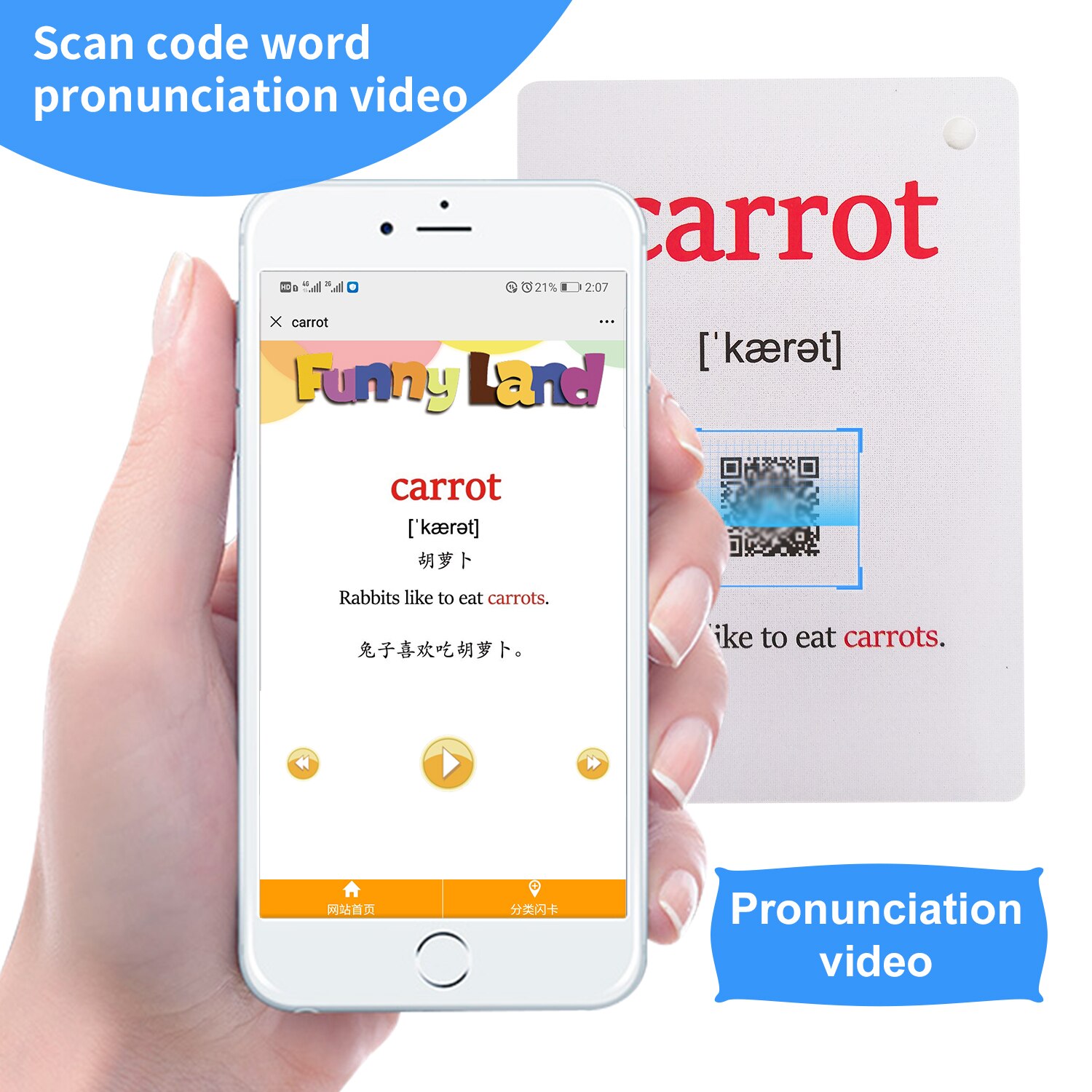 20 Stks/set Groente Fruit Engels Leren Woord Card Engels Leren Kaart Vroeg Onderwijs Kinderen Spel Woord Pocket Card