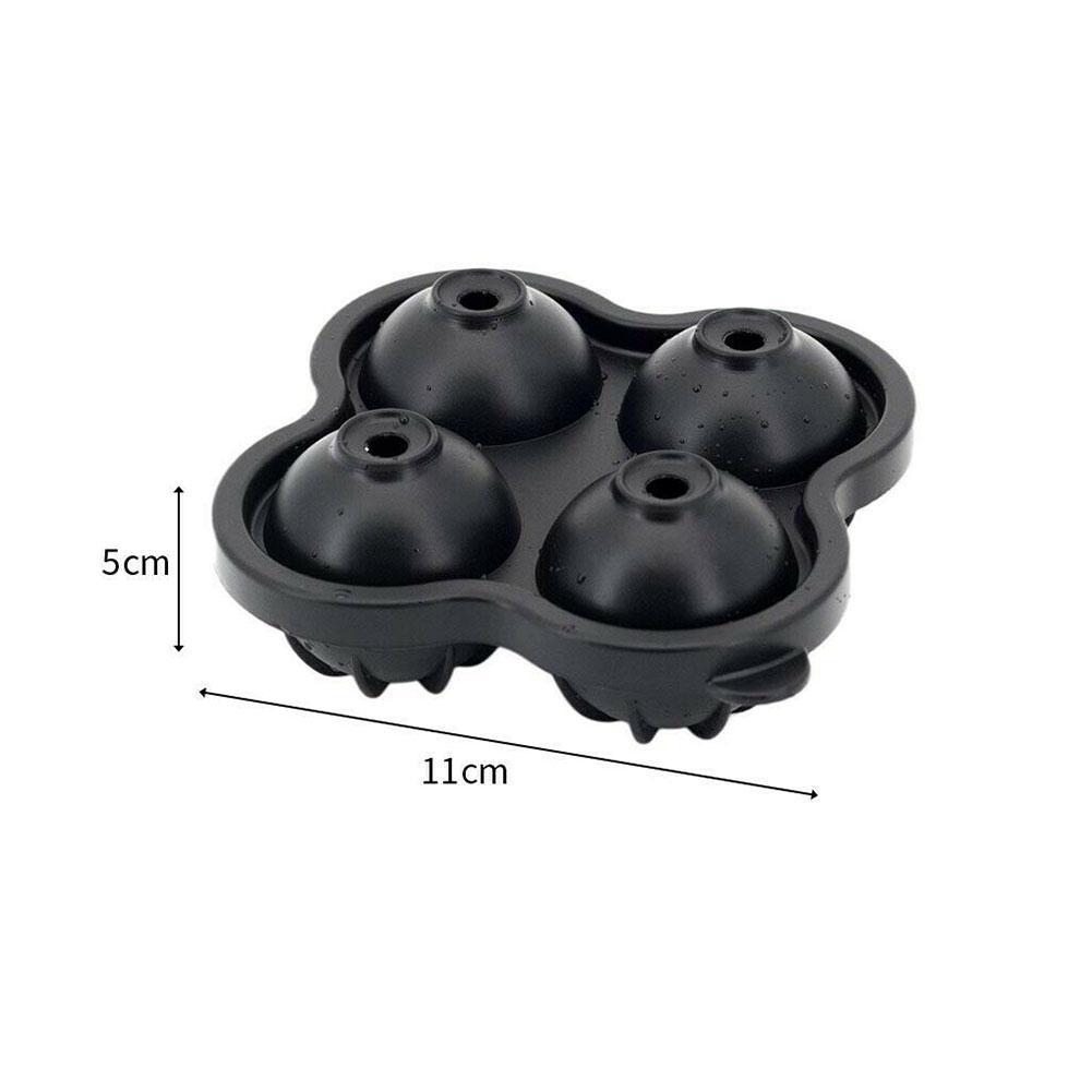 Spherical Ice Cube Tray 4 Cubes Silicone Ice Cube For Ice Maker With Cold Whiskey Cocktail Party Drink Lids mold Y7Y8