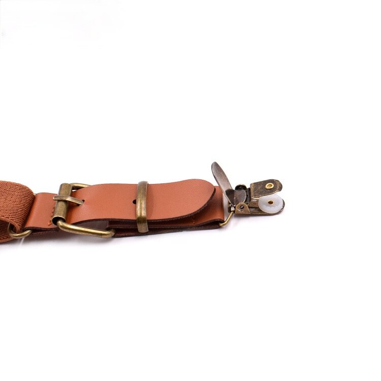 Ensemble de bretelles en cuir PU unisexe, Vintage, avec nœud papillon, ajustable, accessoires pour pantalons