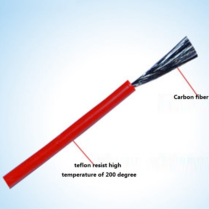 12K 33Ohm Teflon Silizium Kohlenstoff Faser Flammschutzmittel Elektrische Heißer Draht Anbau Gewächshaus Bauernhof Pflanzen Heizung Kabel