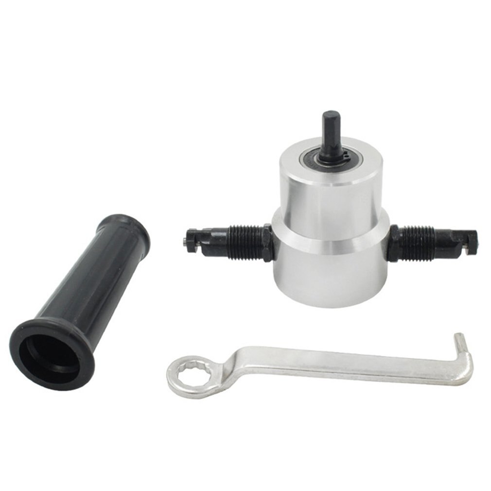 Double-head metal sheet cutter