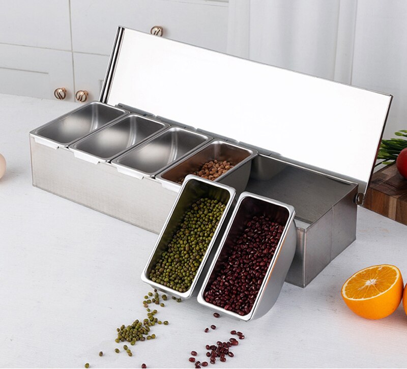 304 Rvs Hoogwaardige Kruiden Doos Hotel Kruiden Doos Met Deksel Opbergdoos Huishoudelijke Kruiden Tank Kruiden Doos
