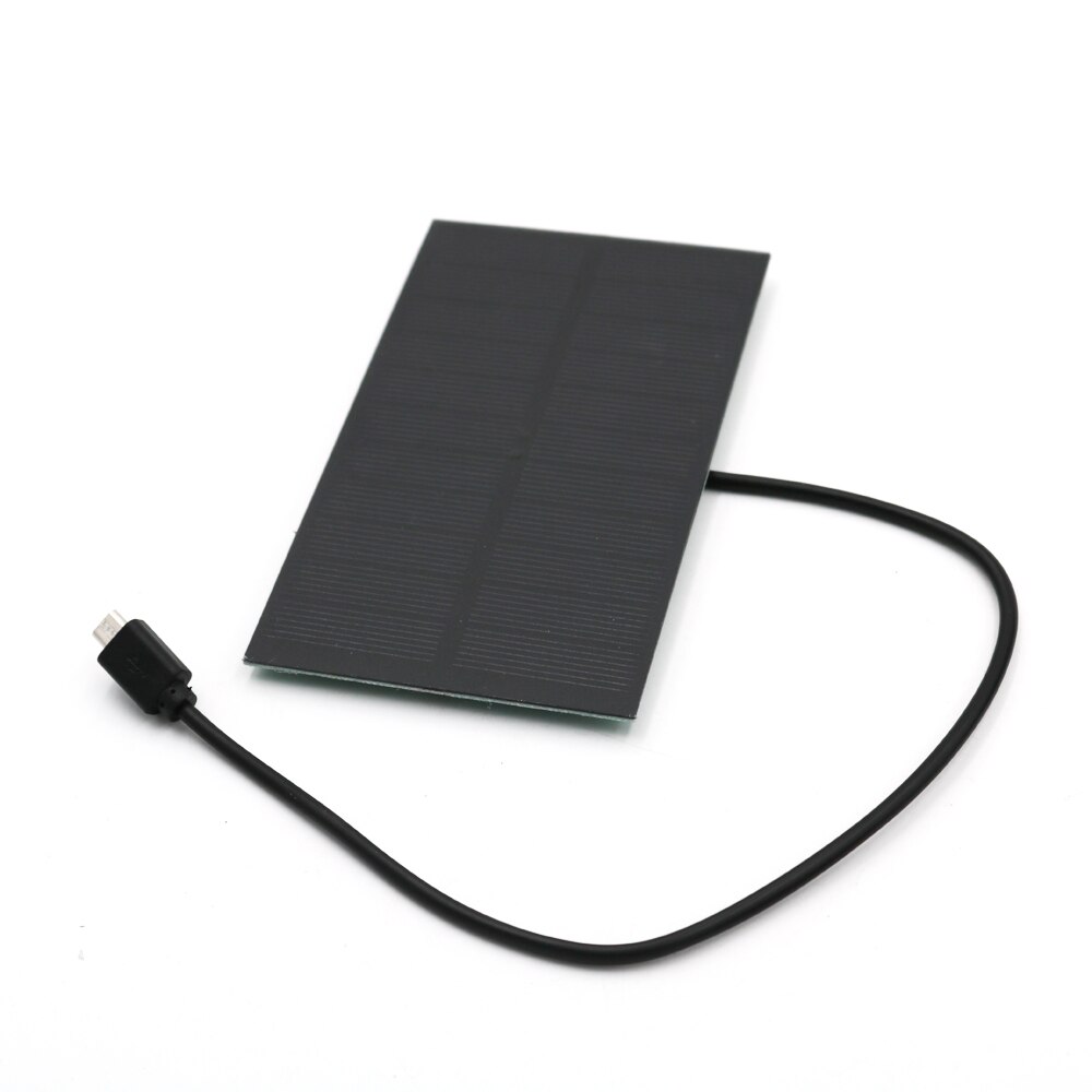 Zonnepaneel 1.65W 5.5V Solar Battery Charger Output Usb Micro Android Micro Usb Poort 5V 300mA Lading regulators