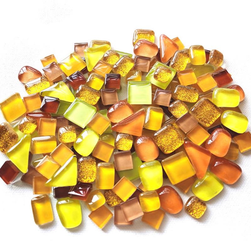 200g Stained Glass Supplies Diamond Mosaic Tiles Hobbies DIY Art Craft Supplies Mosaic Pieces Wall Mirror Stickers Strip Glass: 09