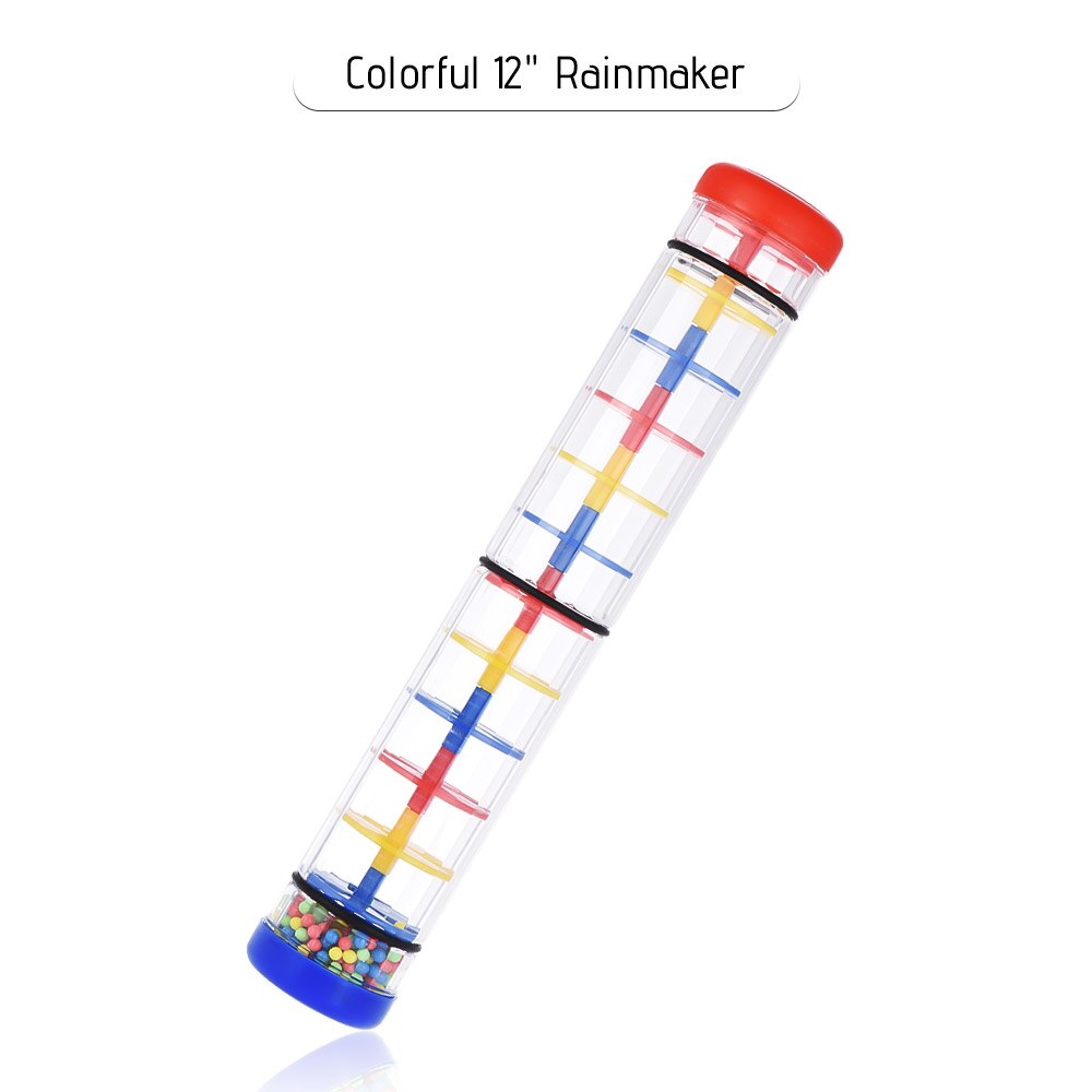 Fargerik 12 " rainmaker rain stick musikkinstrument leke for småbarn barnespill ktv party
