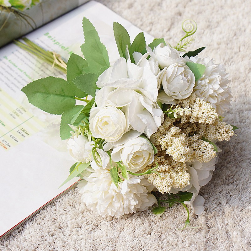 1 Bundel Bruiloft Combinatie Boeket Bruid Bruidsmeisje Bedrijf Bloemen Kunstbloemen Huishoudelijke Producten Home Decor Plakboek: 2