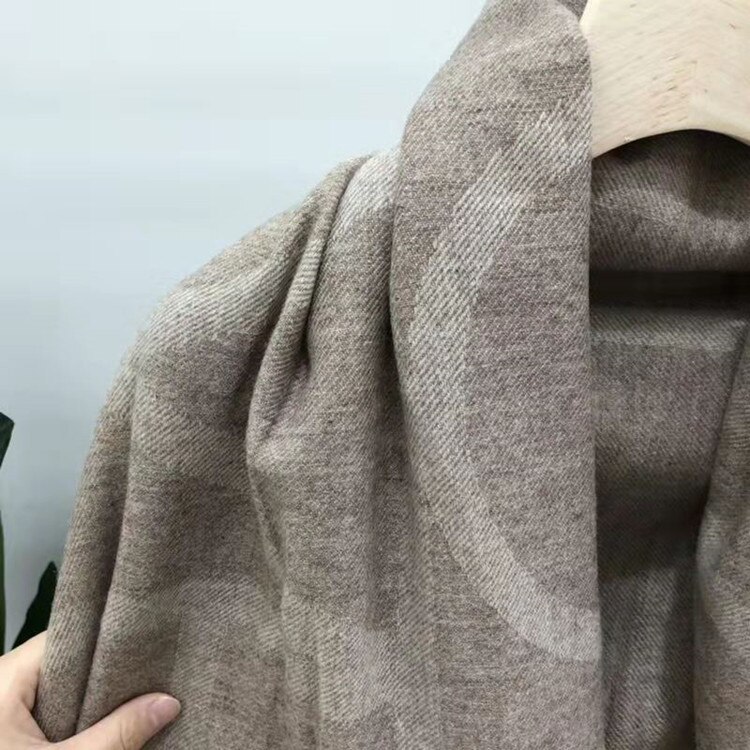 Ylle halsduk kvinnor jacquard halsduk vinter tjock kashmir sjal ins kändis geometrisk ull halsduk lyx