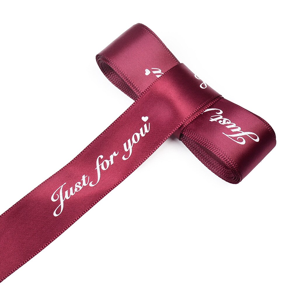 5m 25mm speciaal voor jou bedrukt polyester lint voor bruiloft, feest, kerstdecoratie, doe-het-zelf, knutsel, kaart, inpaklinten, striklinten: Wijnrood