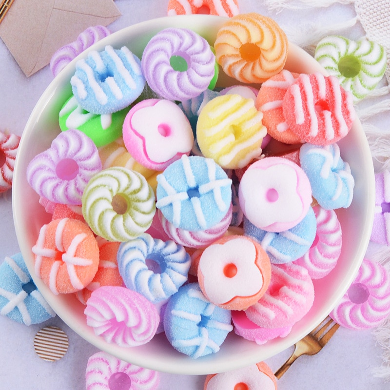 Boxi Kawaii Additives For Slime Cute Donuts Charms Supplies DIY Kit Filler Decor for Fluffy Clear Cloud Slime