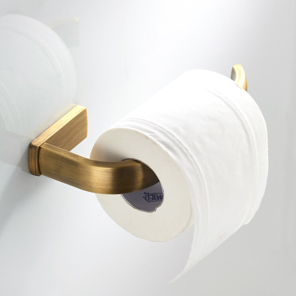 Gancho de almacenamiento de papel higiénico de latón con soporte para papel de cocina