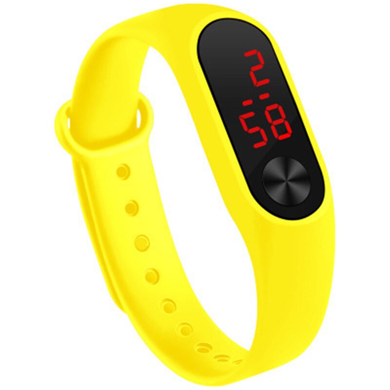 Børneur led sports børneure digitalt casual ur silikone armbånd armbåndsure til drenge og piger smykker: Gul