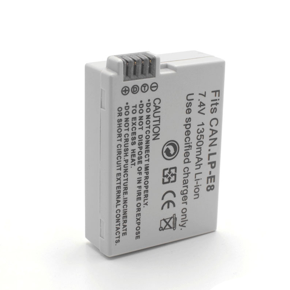 LP-E8 Bateria Batteries For Canon 7.4V 1350mAh Lithium ion Rechargeable Digital Battery EOS EOS Kiss X4 X5 X6i X7i T2i T3i: 4 PCS