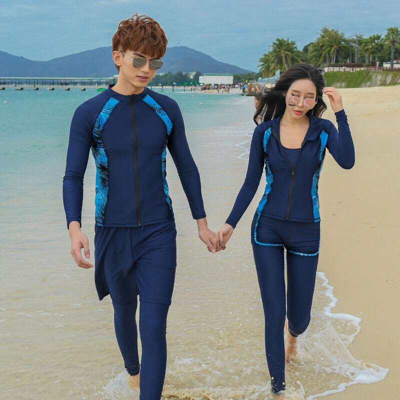 Vrouwen 5Pcs Rashguards Full Body Duik Surf Swim Suit Sport Gym Fitness Jassen Lange Mouw Lange Mouw Basis lagen Wetsuit Zip
