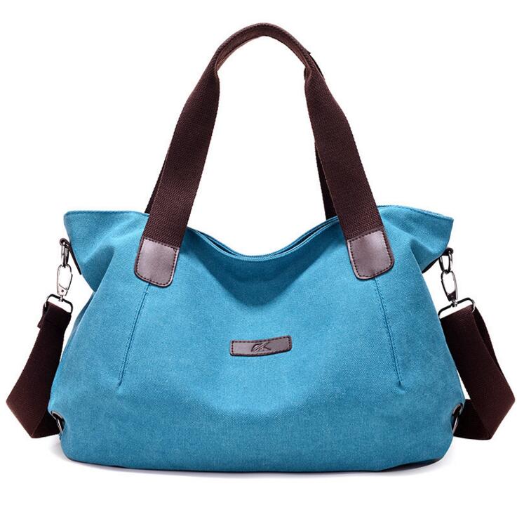 sac à main en toile de grande capacité sac de voyage en plein air sac à bandoulière: Picture color  1