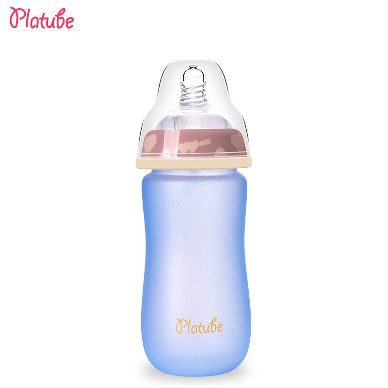 Water Fles Met Stro Babyflessen Pasgeboren Biberones Bebes Leuke Water Fles Babyvoeding Silicone Baby Fles Flessen Baby: B