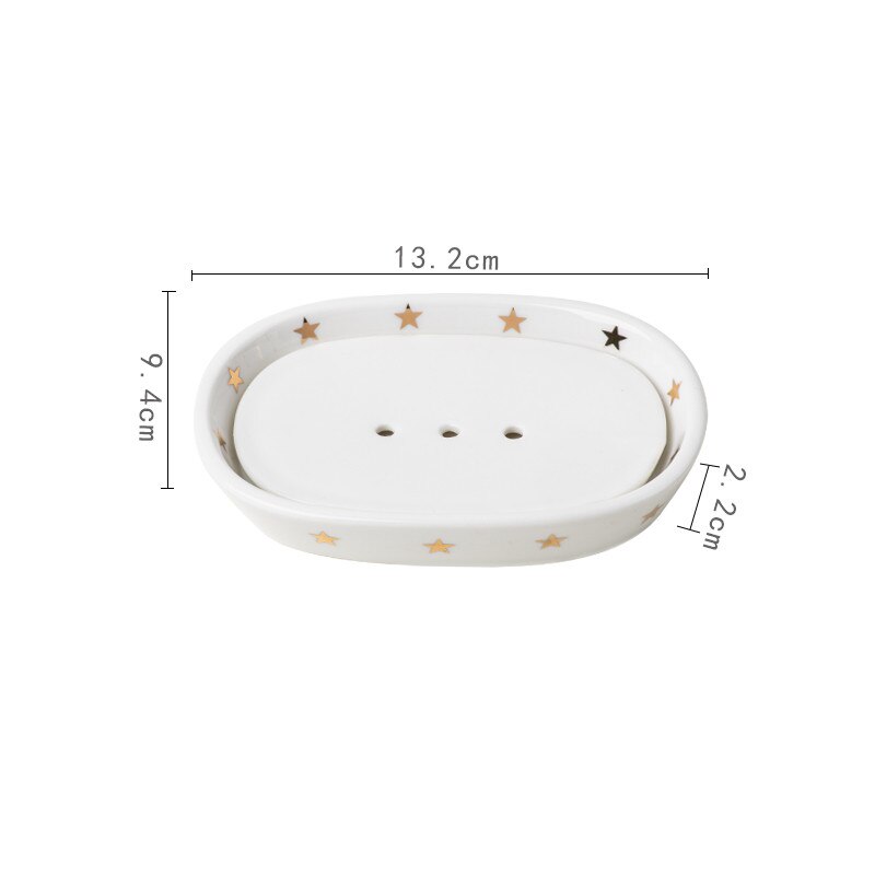 1pc Star Style Ceramic Home Hotel Bathroom Accessories Soap Soap Toothbrush Holder Mouth Cup Lotion Bottle Product: B