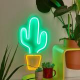 Led neonlys farverige neonskilte til værelse hjemme fest bryllup fødselsdag væg dekorativ jule neon lampe: Kaktus