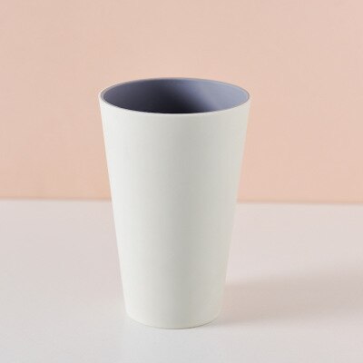 Bathroom Accessories Water Cup Gargle Toothbrush Plastic Simple Two Color Glass Couple Brushing Washing Mouth Tumblers: Pearl White