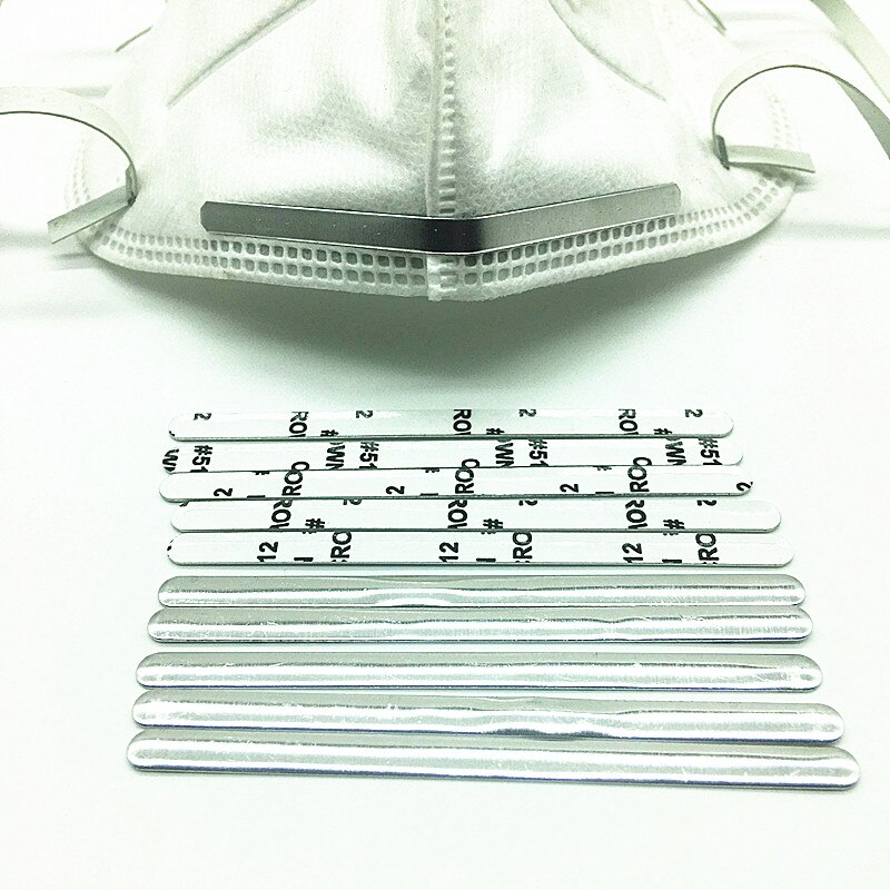 50/100 stk maske diy næse wire næse klip bro til masker gør metal flad aluminium bar strip trimning håndværk gør tilbehør