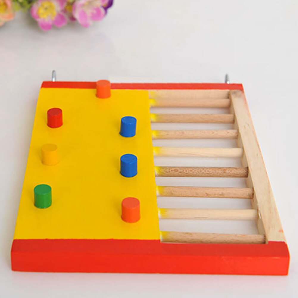 Rest Climbing Ladder Rat Colorful Non Toxic Guinea Pig Wooden Fun Play Hamster Toy Lightweight Small Pet Squirrel Multi Purpose