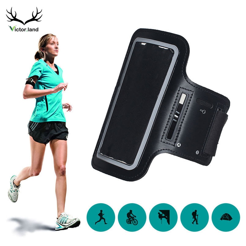 Black Color Armbands For LG G7 ThinQ V30 Plus G6 V20 V40 V35 Q6 K10 G5 G4 Waterproof Gym Running Arm Band Bag Case Pouch Fish